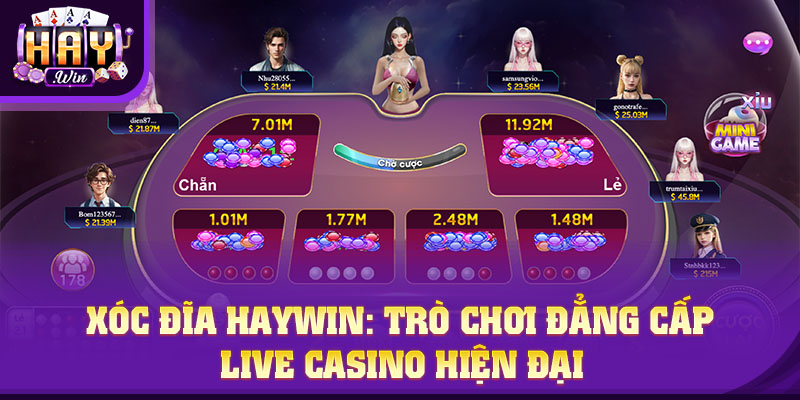 Xóc Đĩa HAYWIN: Trò Chơi Đẳng Cấp - Live Casino Hiện Đại